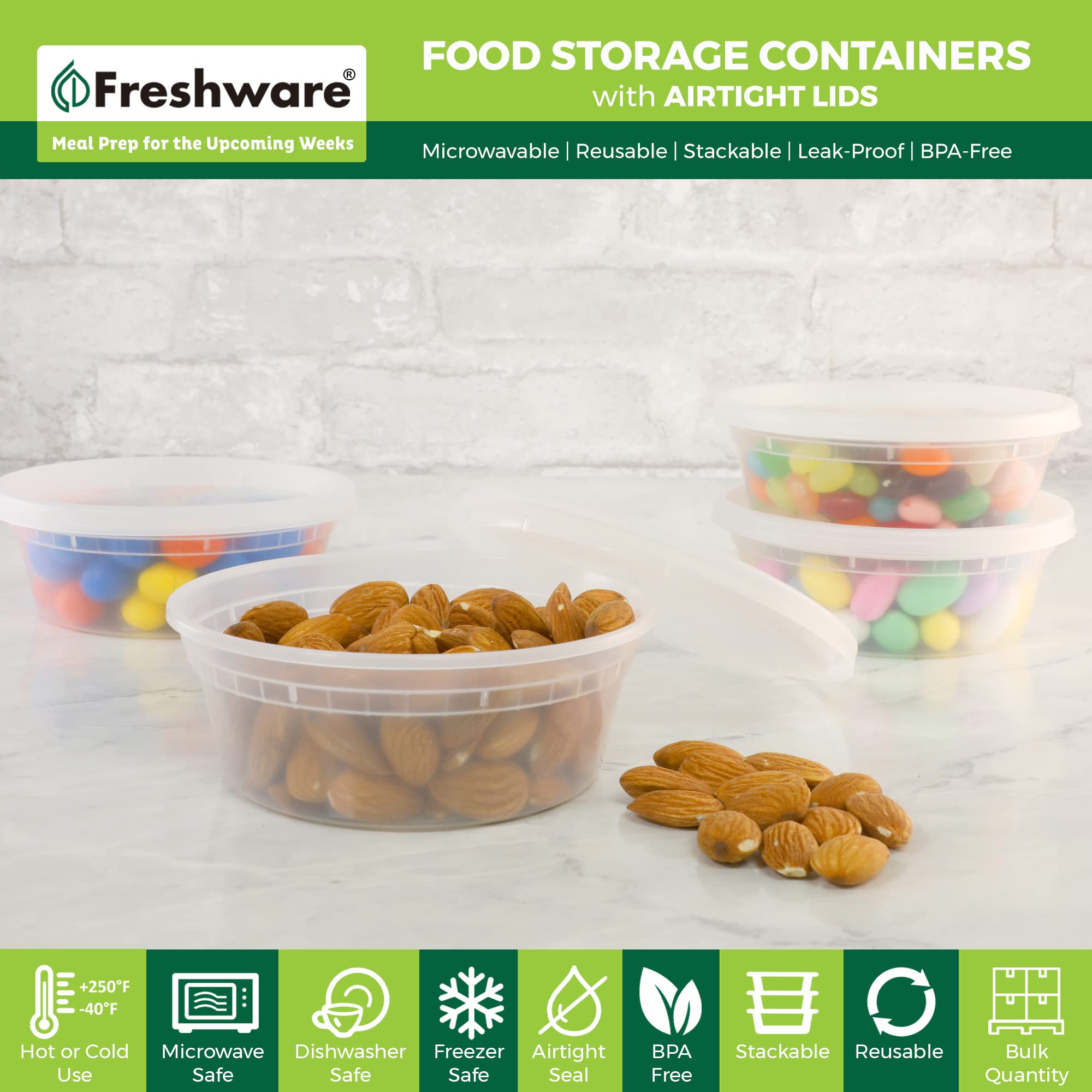 Freshware gros plan du couvercle hermétique garantissant anti-fuite