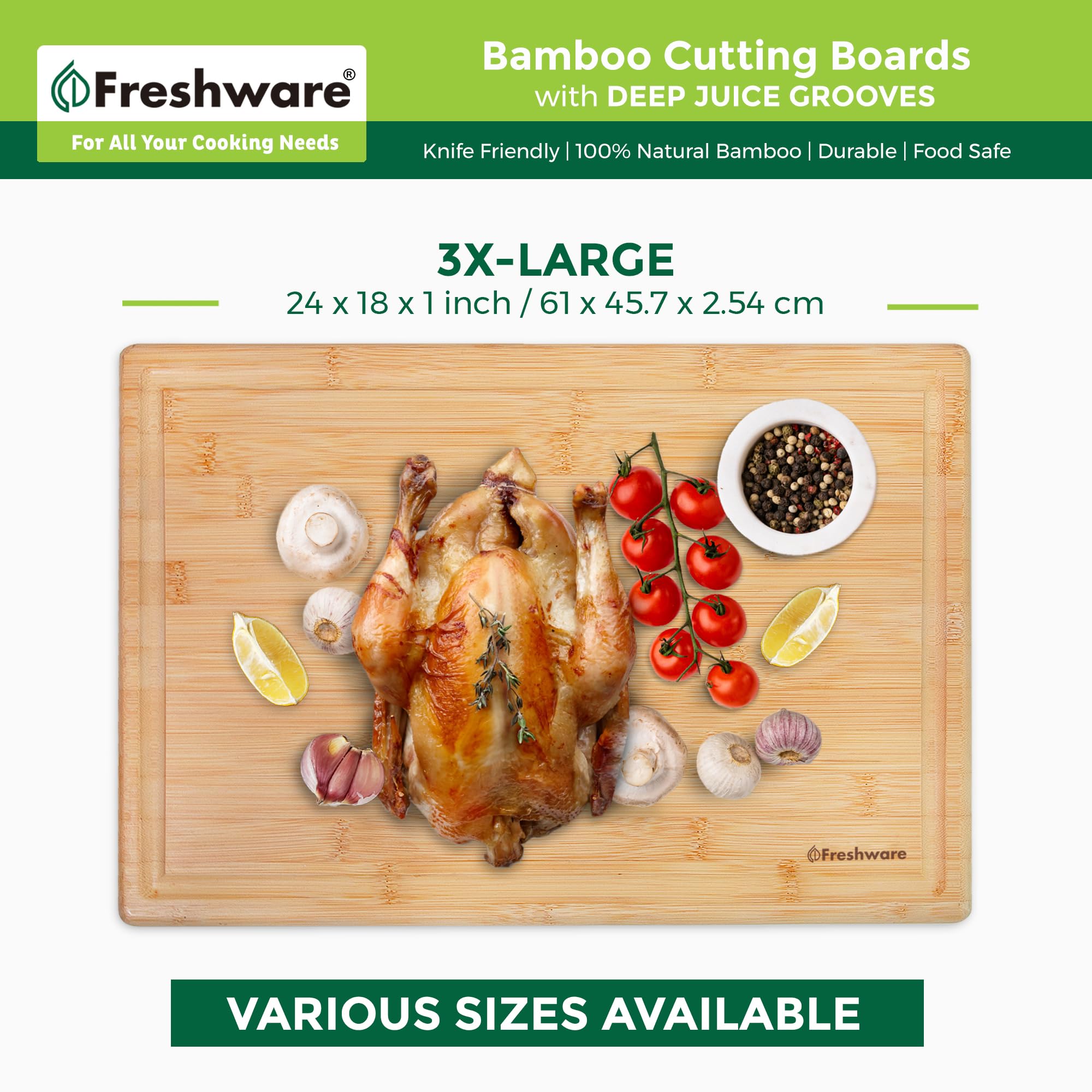 Freshware planche gros plan rigole profonde retenant jus pour propreté