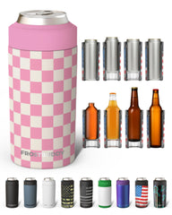 Frost Buddy vue avant produit motif carreaux rose, esthétique et pratique
