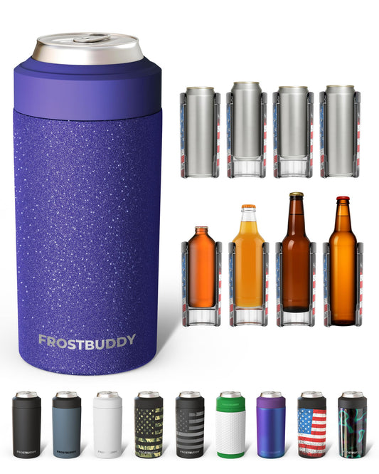 Frost Buddy face avant violet glitz montrant finition brillante et protection durable