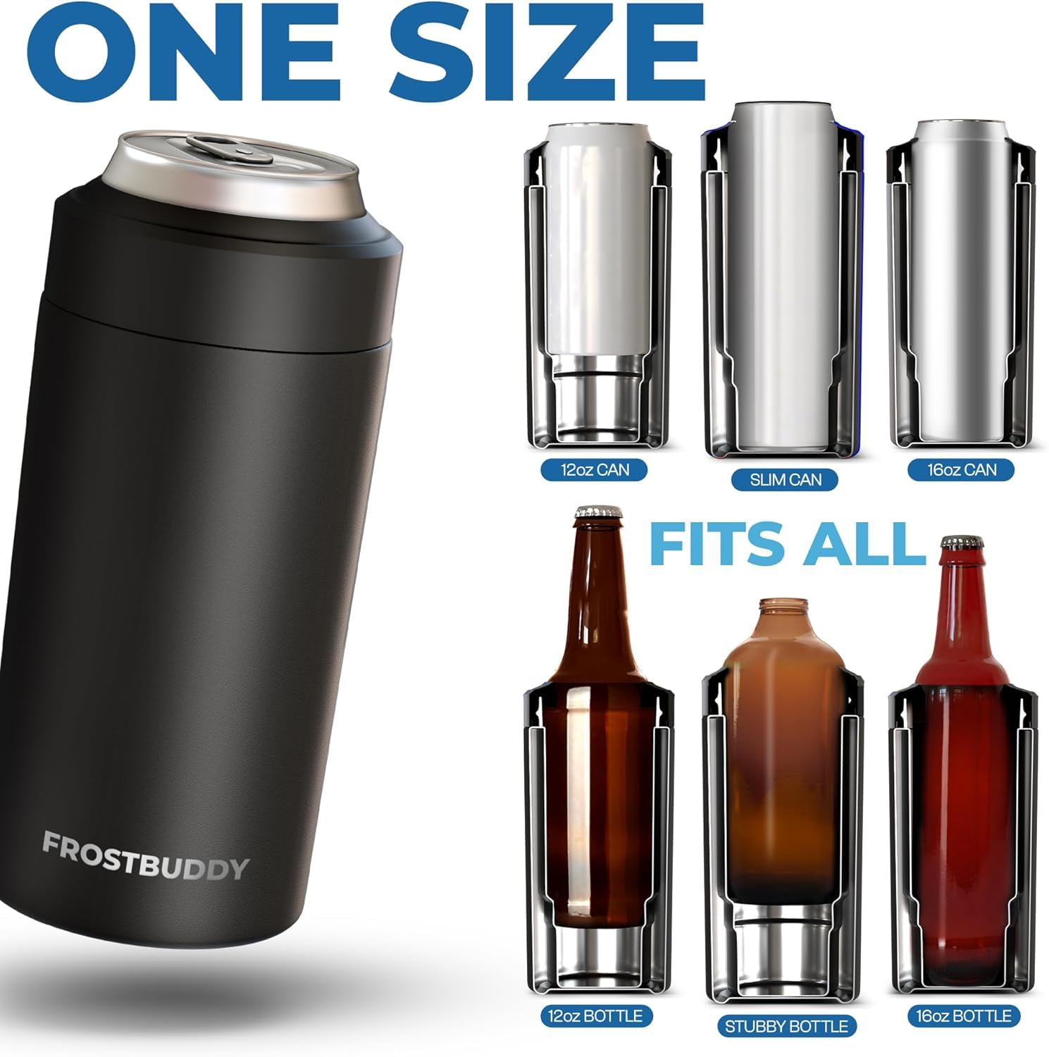 Frost Buddy gros plan acier inoxydable montrant durabilité