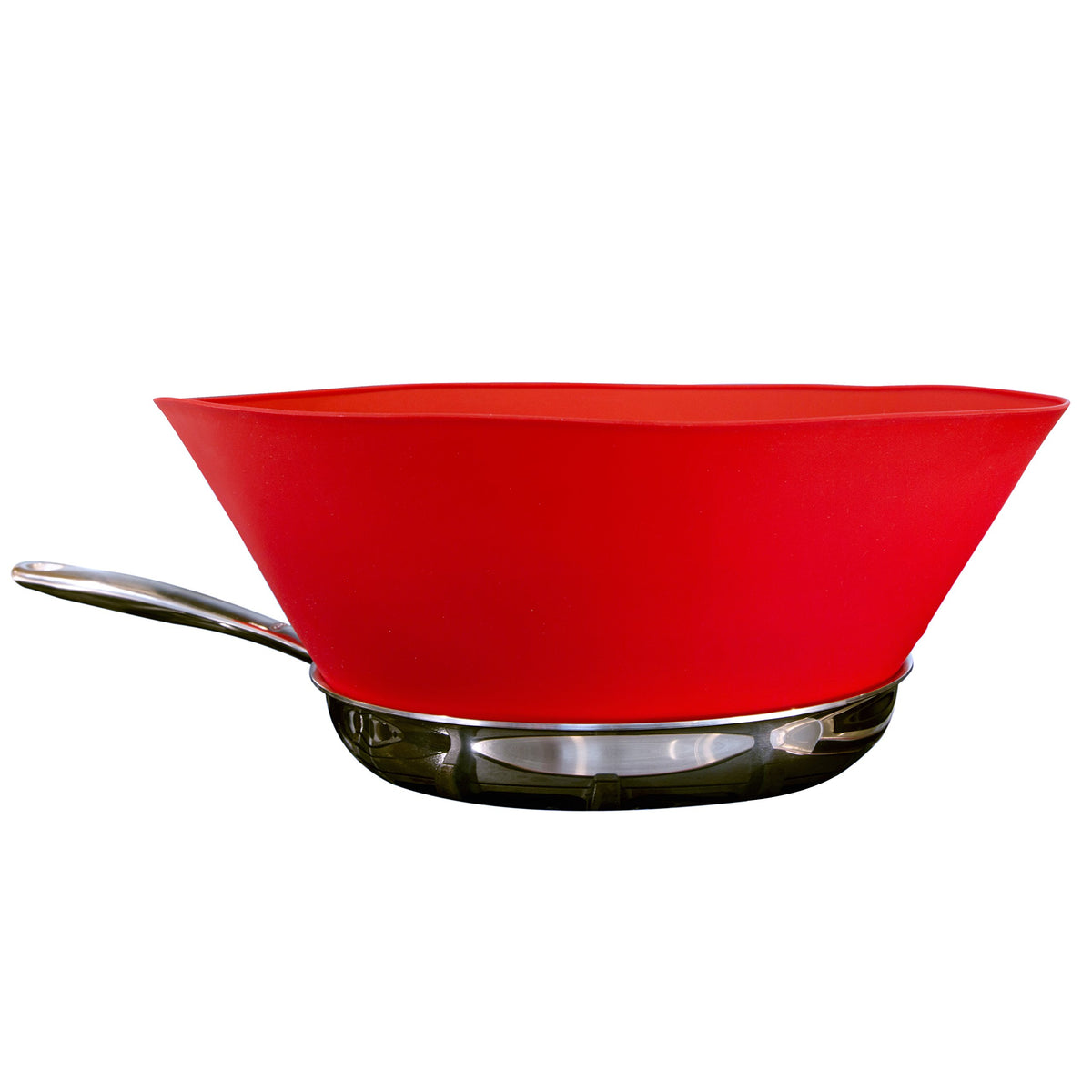 Frywall face avant montrant le pare-éclaboussures et sa couleur rouge bénéfice propreté