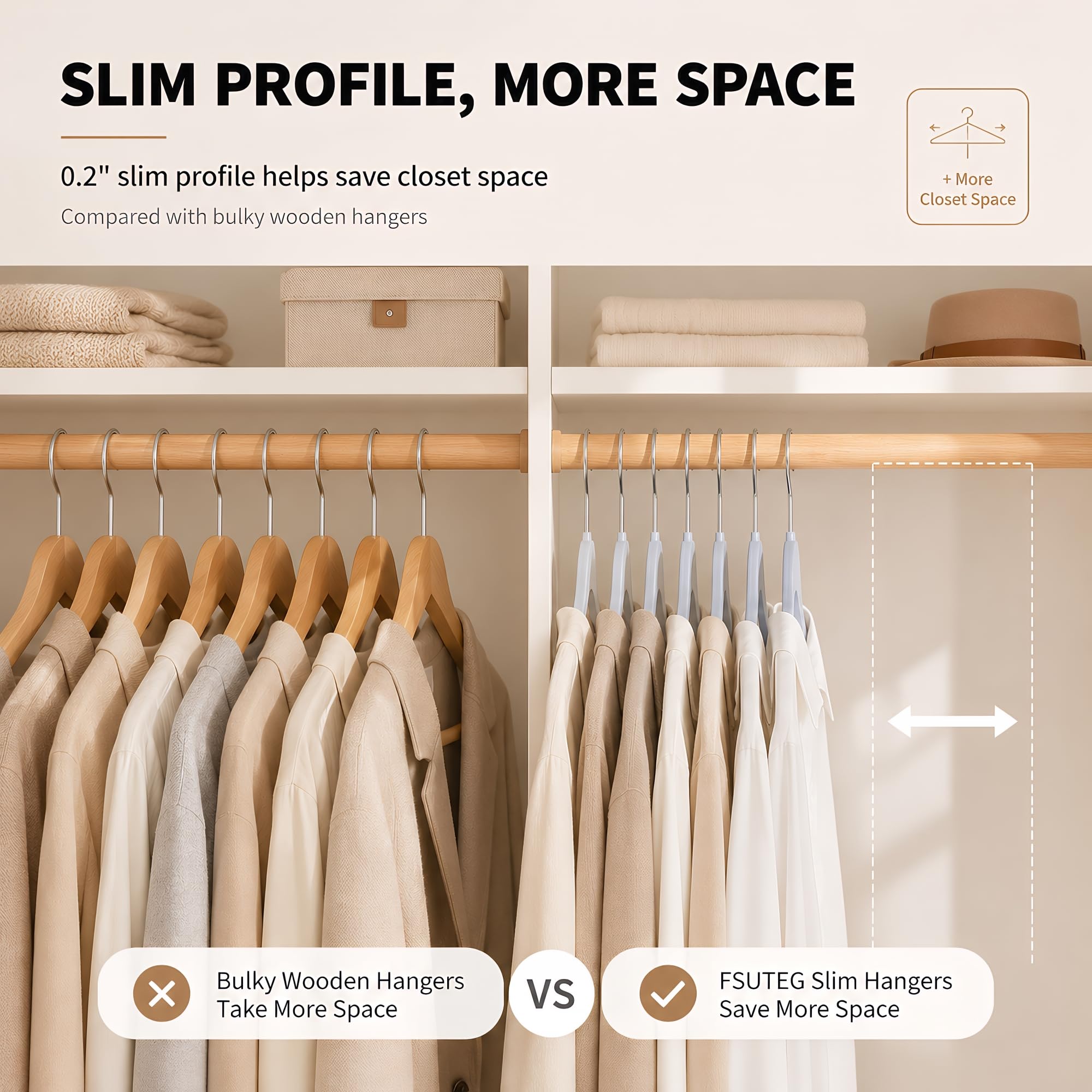 FSUTEG vue de profil montrant empilement compact des cintres