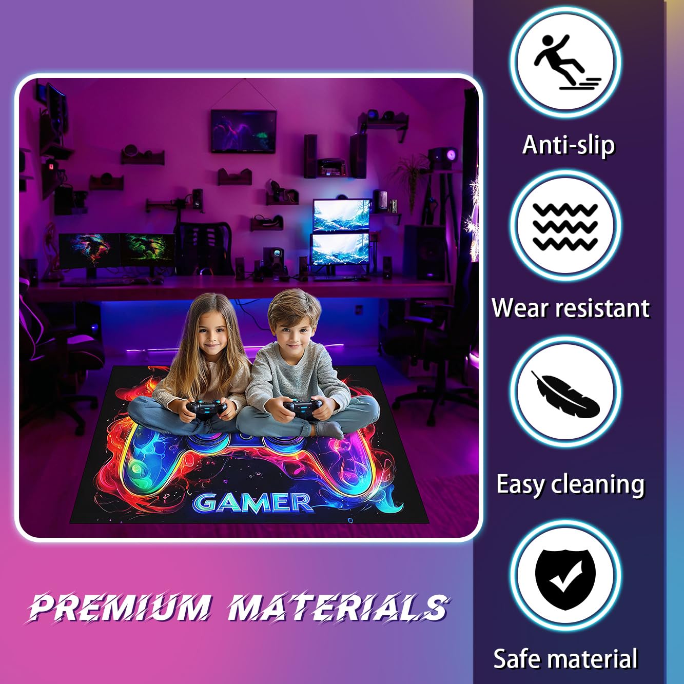 FSUVSJBGT tapis taille comparée à une chaise idée d'échelle pratique