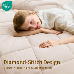FUANNA drap-housse profil poches profondes pour matelas épais et maintien