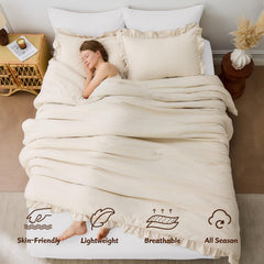 FUANNA couette posée sur lit queen illustrant style et couvrance