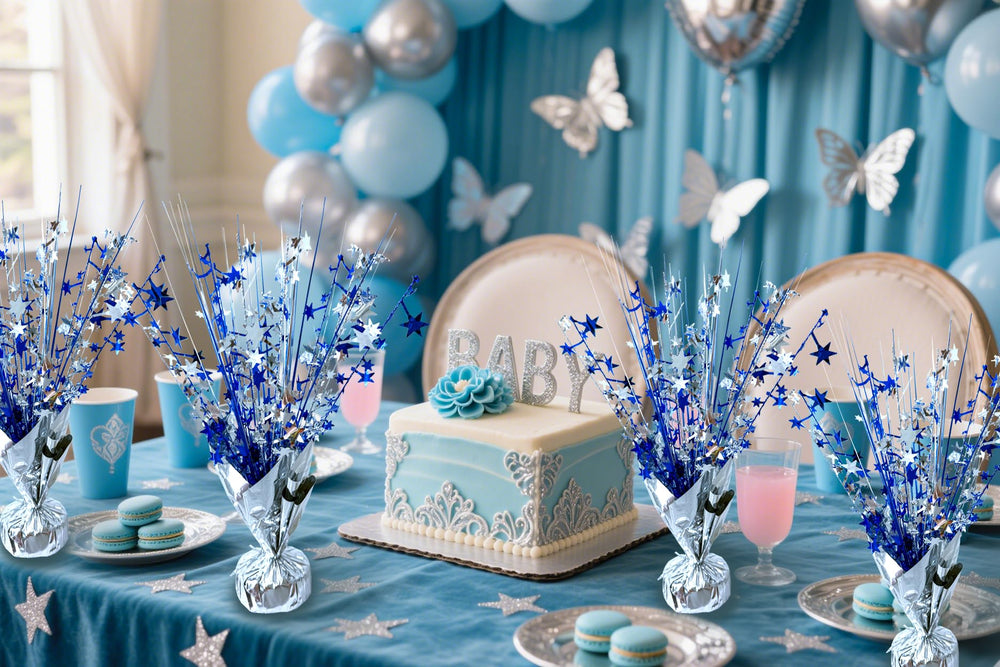 FUBININA centre de table avec rubans et fleurs, facilité de personnalisation