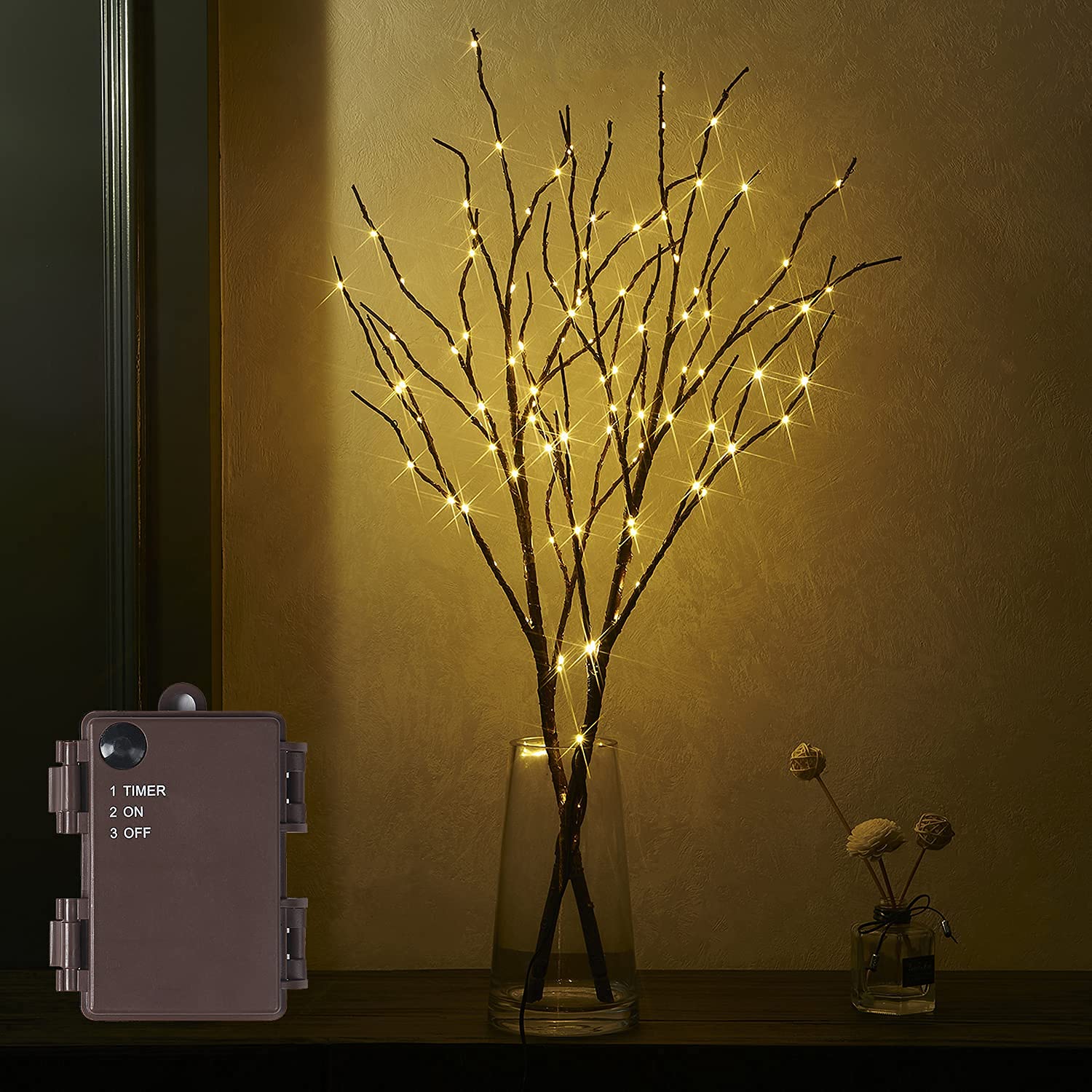 Fudios branche ornée de ruban léger, personnalisation décorative facile