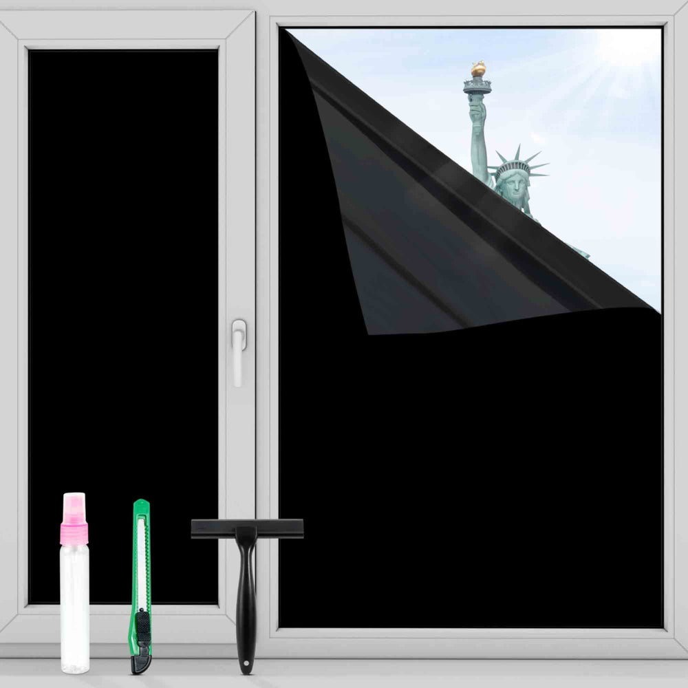FuFin film avant posé sur fenêtre montrant occultation et intimité