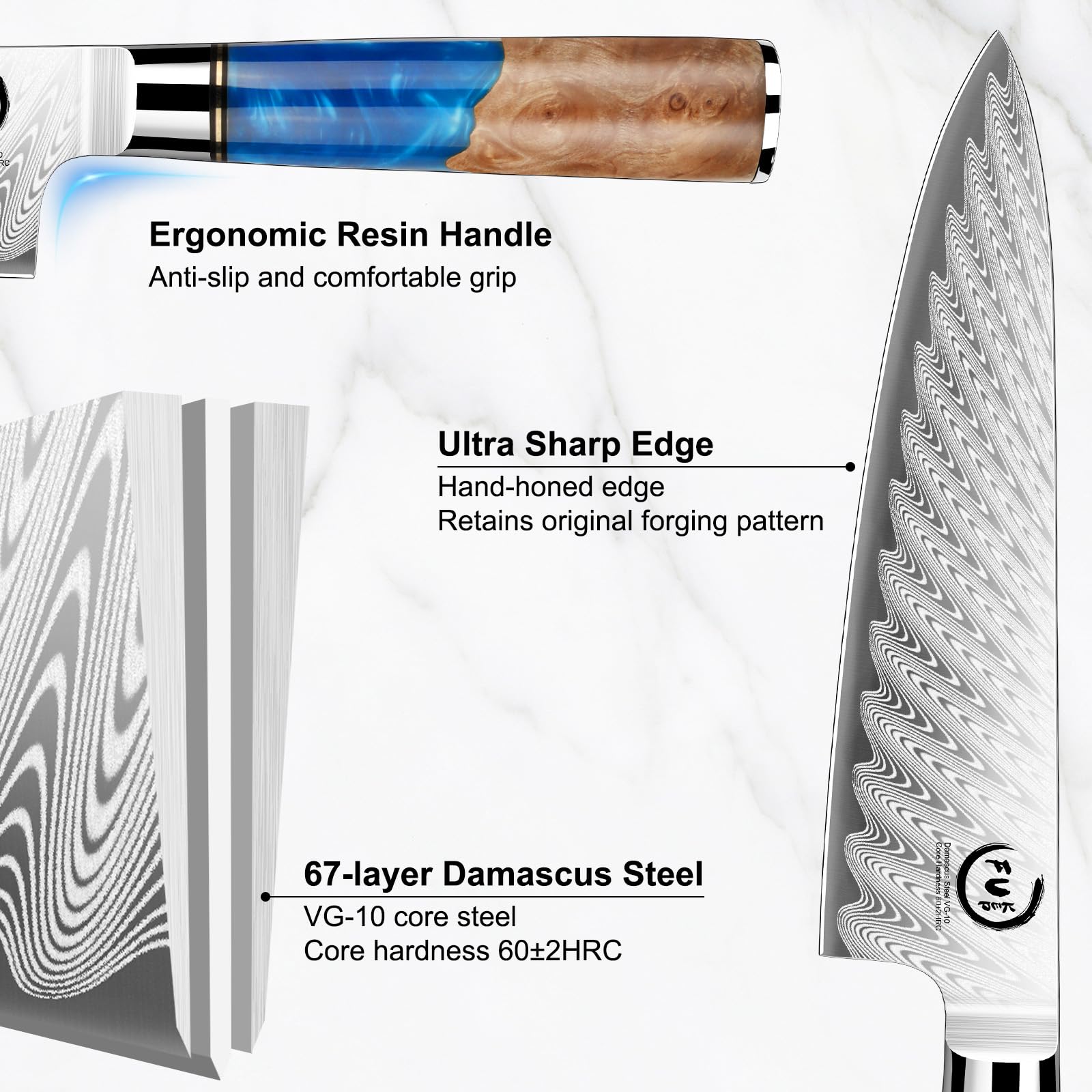 Fukep poignée en résine ergonomique offrant une prise stable et confortable