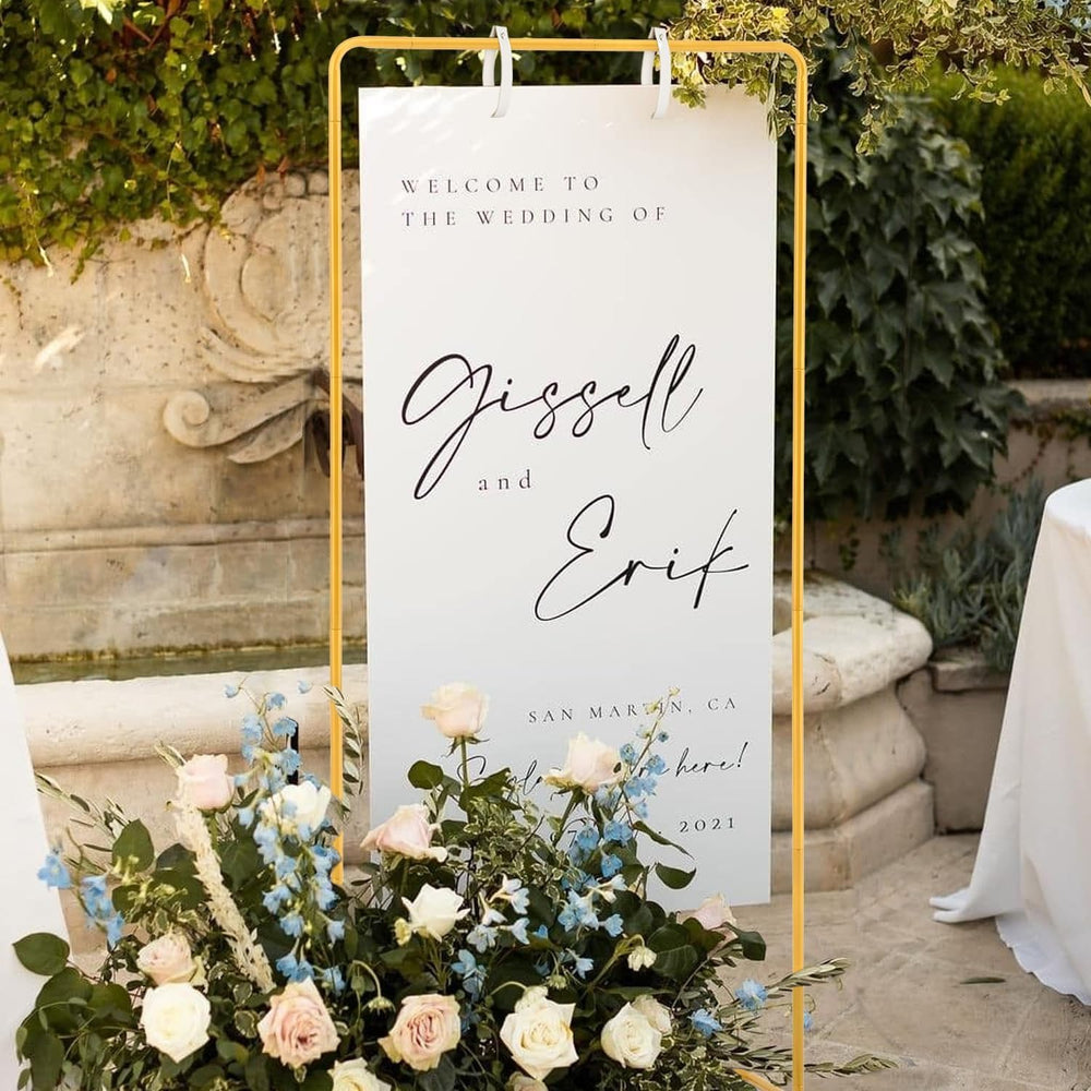 Fullvaseer chevalet en situation mariage mettant en valeur panneau