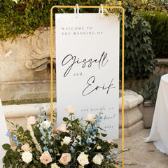 Fullvaseer chevalet en situation mariage mettant en valeur panneau