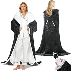 FULOG vue avant du plaid chauffant montrant coupe et manches confortables
