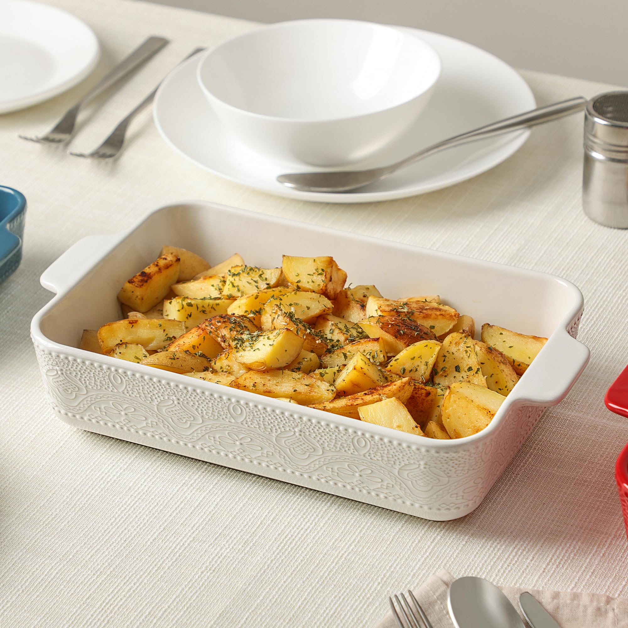 FUN ELEMENTS plat en service avec lasagne, cuisson uniforme et présentation directe