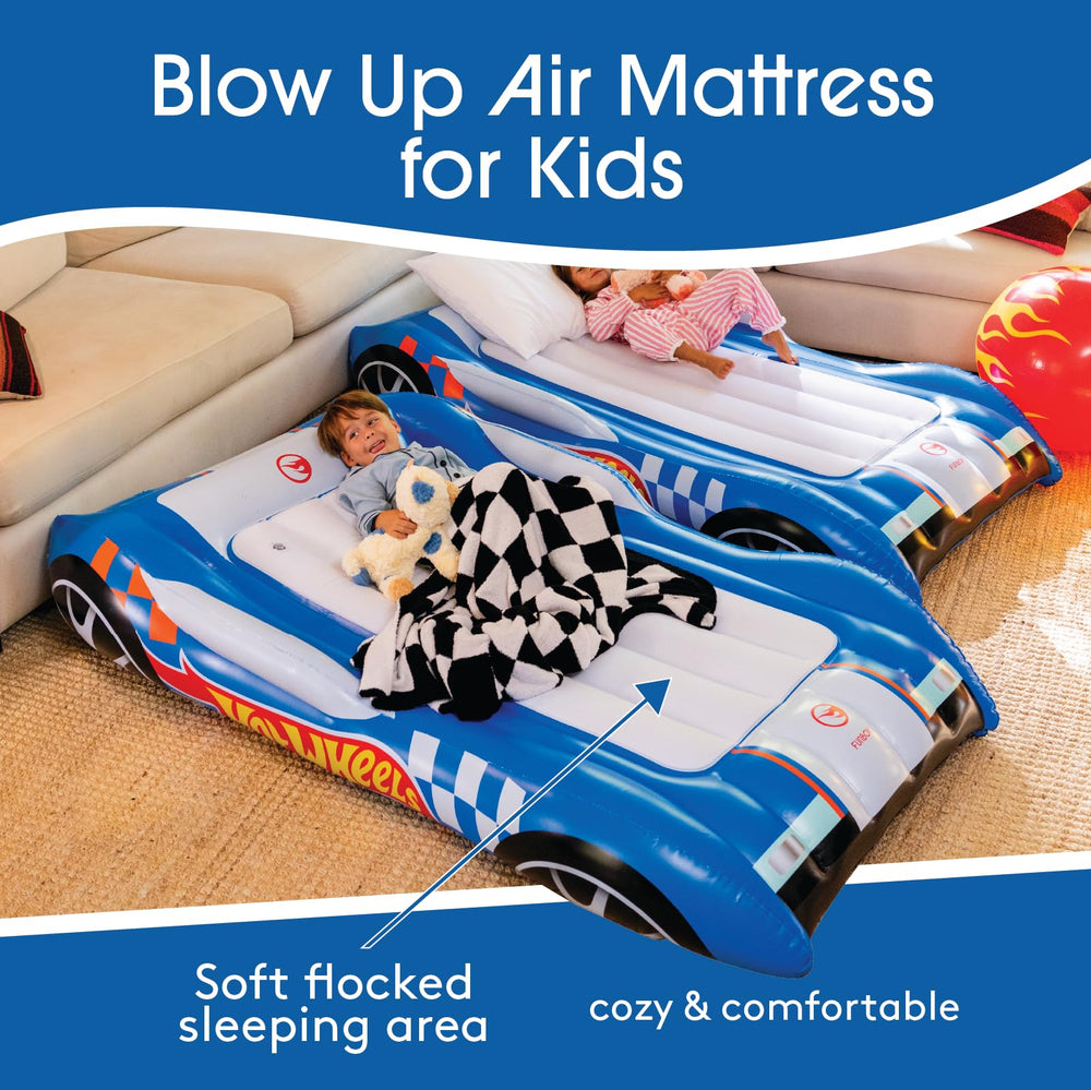 FUNBOY Hot Wheels matelas gonflé dans une chambre, facilite les soirées pyjama