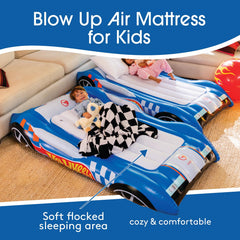 FUNBOY Hot Wheels matelas gonflé dans une chambre, facilite les soirées pyjama