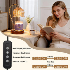 Funistree lampe en cours d'utilisation au-dessus d'une bougie en pot, diffuse parfum