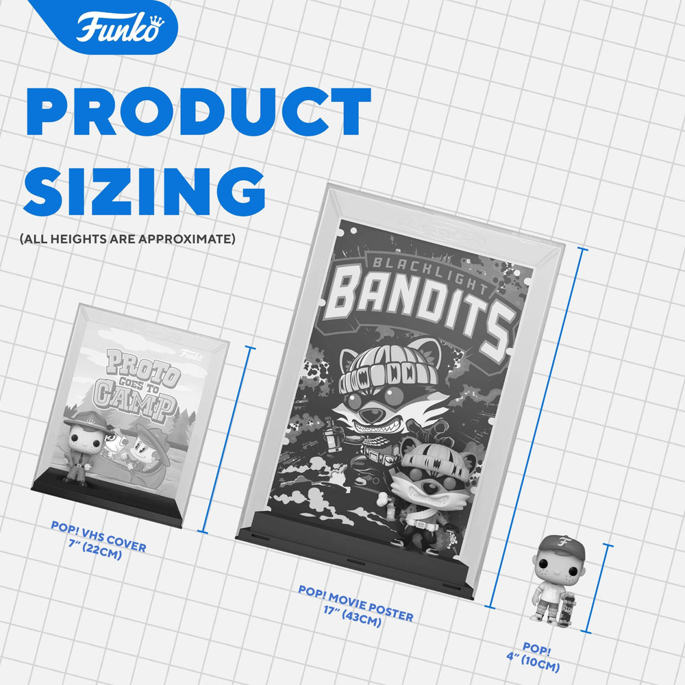 Funko affiche et figurines montrant scène complète célébrative