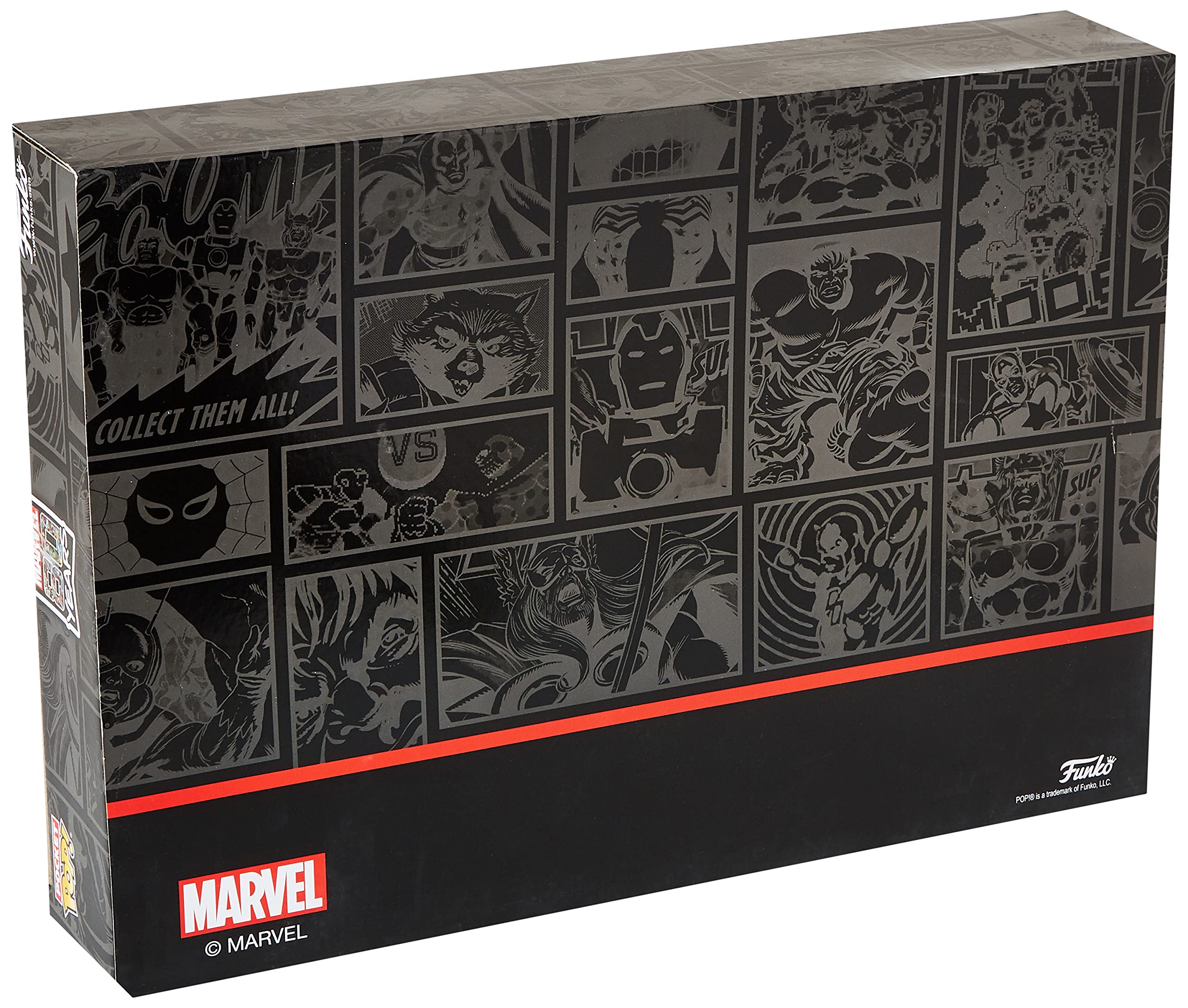 Funko plusieurs personnages Marvel alignés pour exposition rapide