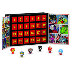 Funko Marvel boîte ouverte montrant compartiments et surprises visibles