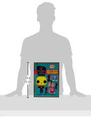 Funko calendrier installé dans une déco d'Halloween mettant en valeur l'effet fluorescent