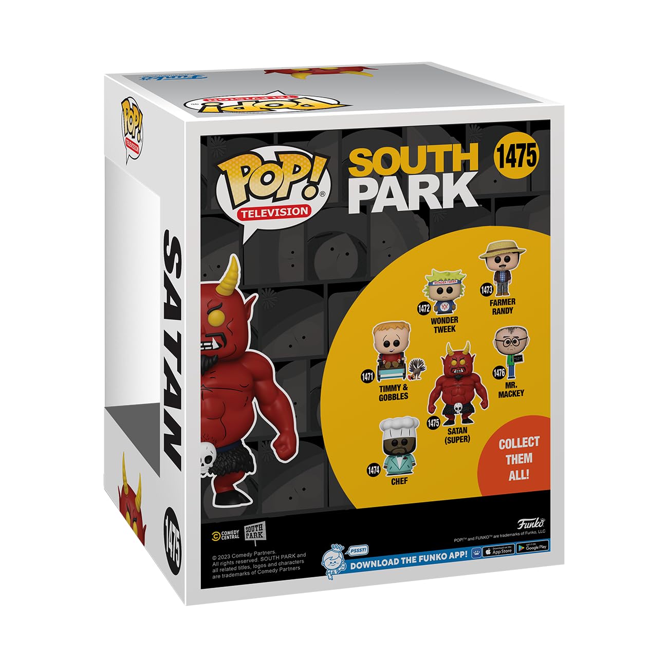Funko Satan vue de profil illustrant silhouette et proportions
