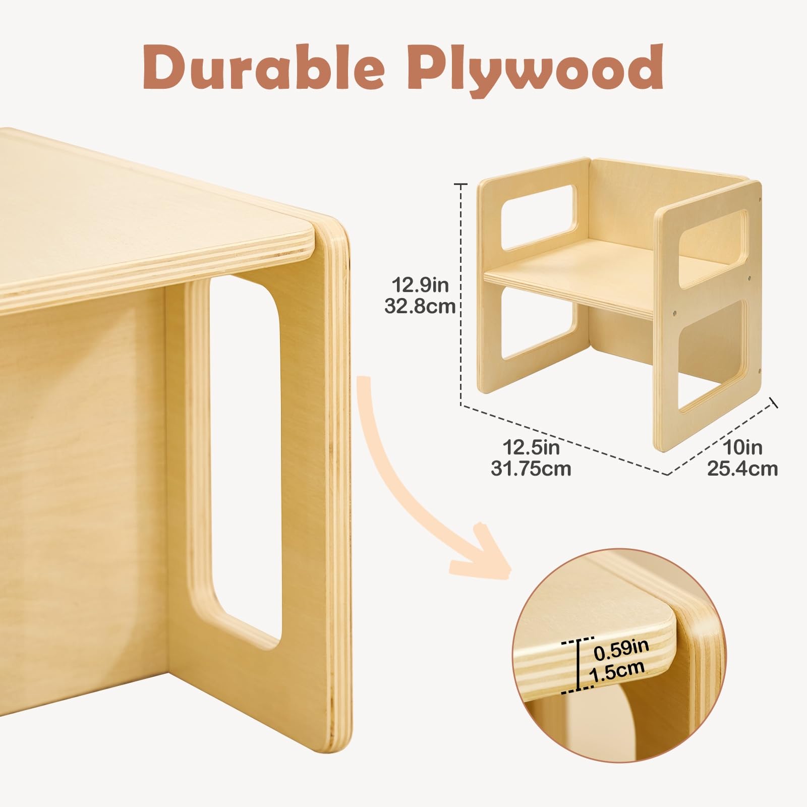 FUNLIO usage comme marchepied et chaise, multifonction pratique