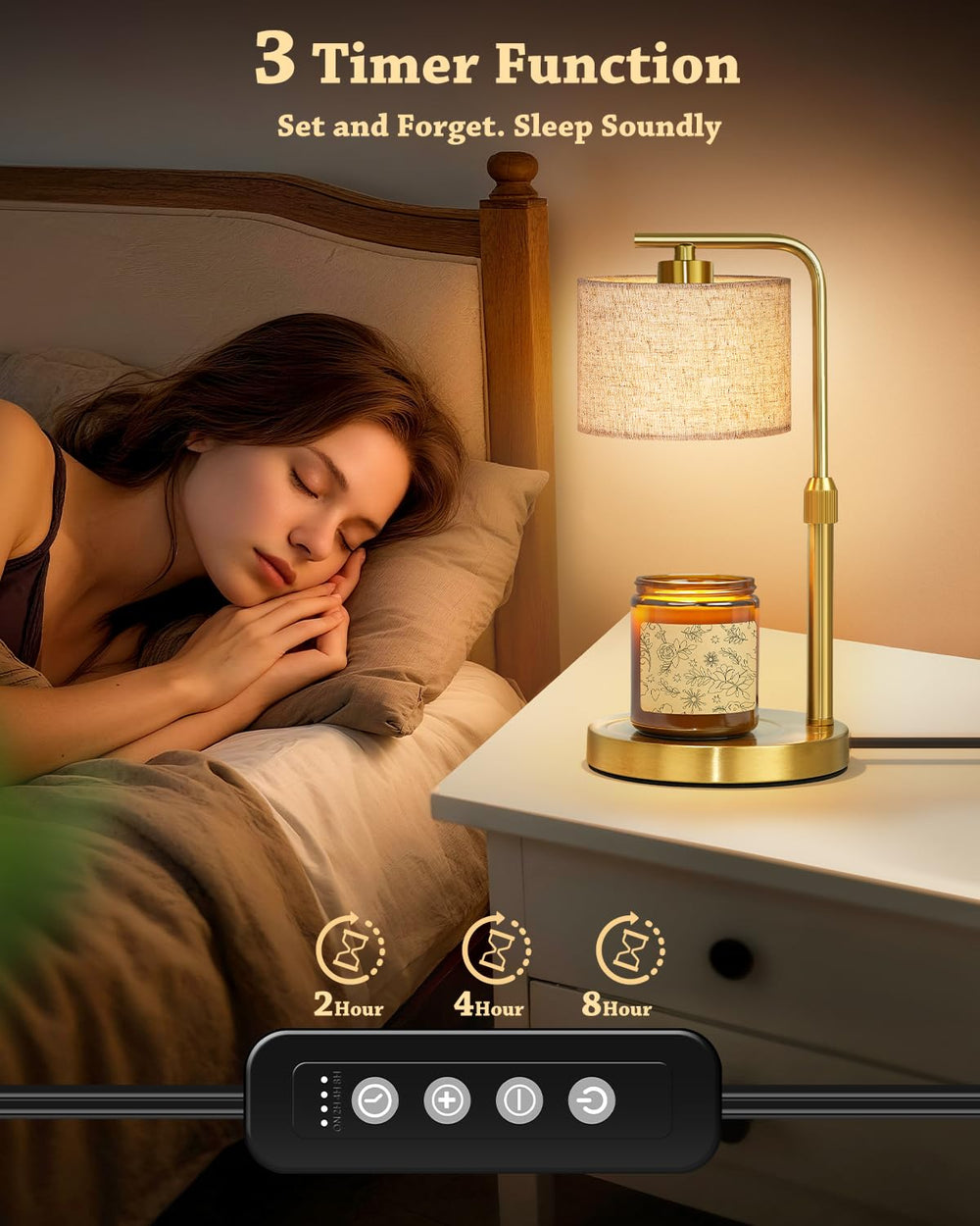 FUNNYBEHOM gros plan sur l abat-jour en tissu diffusant une lumière douce pour atmosphère
