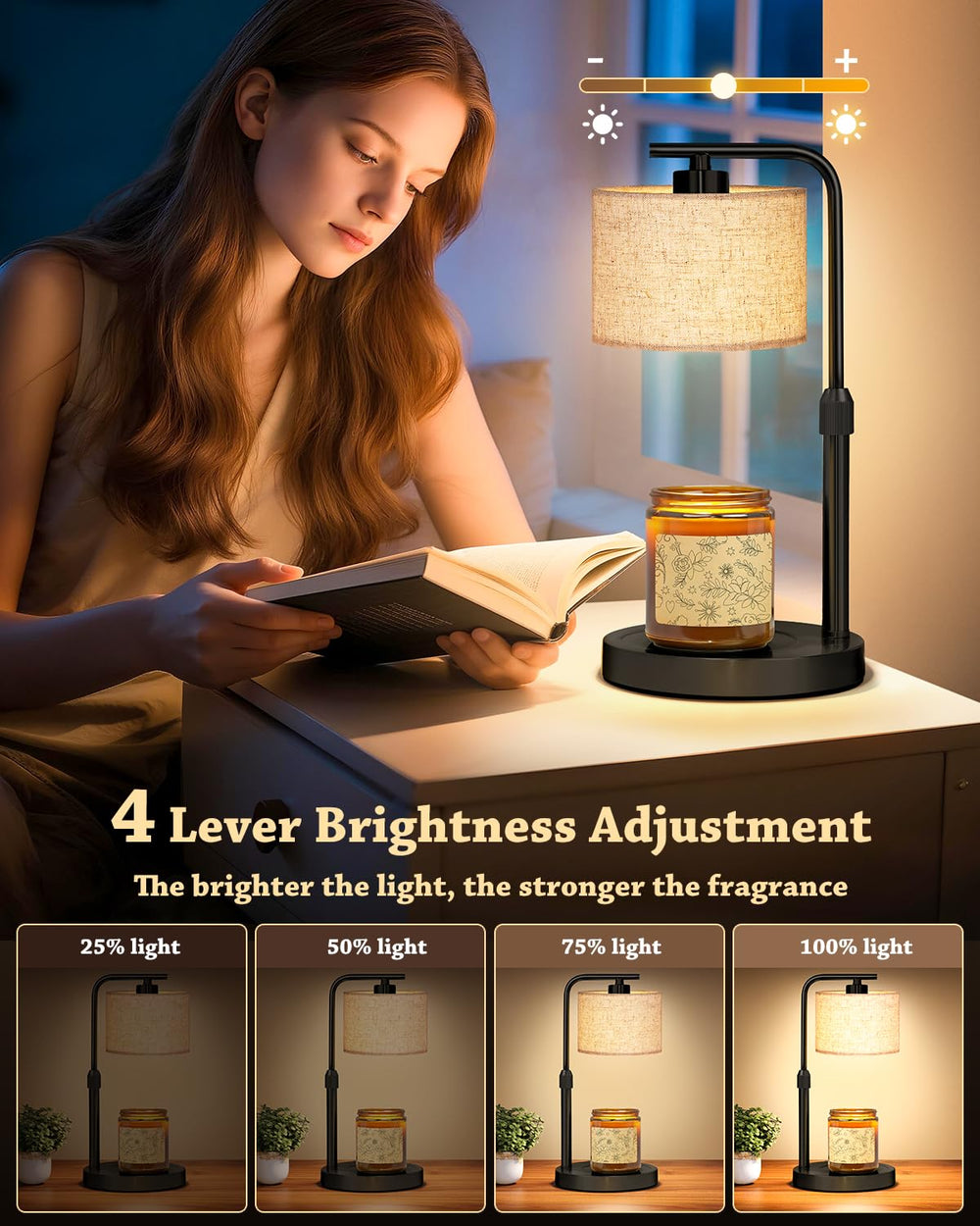 FUNNYBEHOM lampe réglable hauteur en usage pour différents contenants