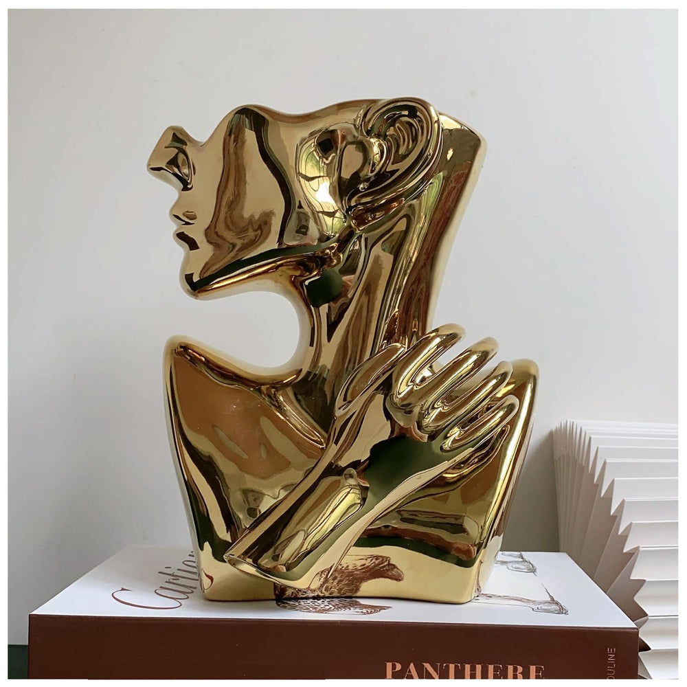 FUNSOBA vase visage face avant montrant forme sculpturale et élégance