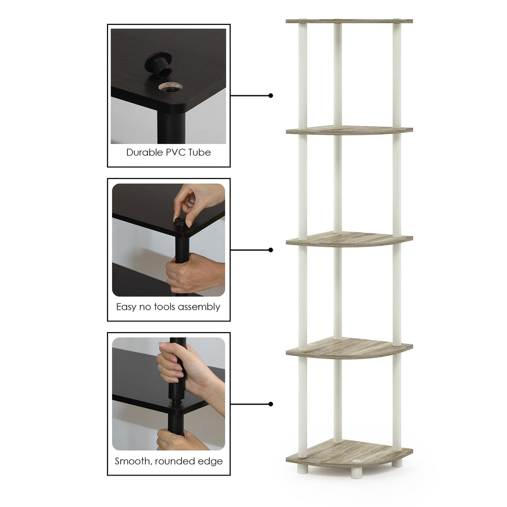 Furinno étagère comparée à une chaise pour visualiser l'échelle
