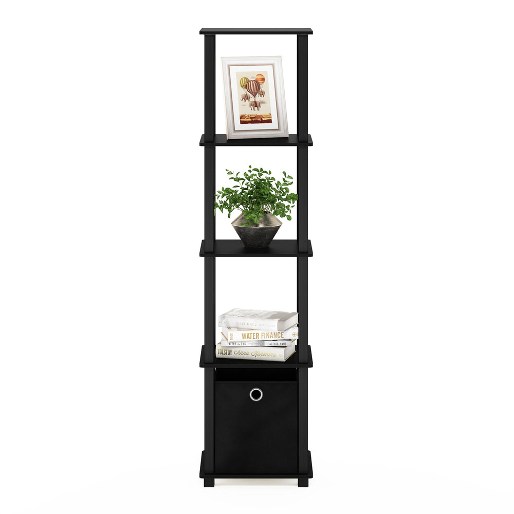 Furinno vue d'angle montrant stabilité et finition sobre pour intérieur