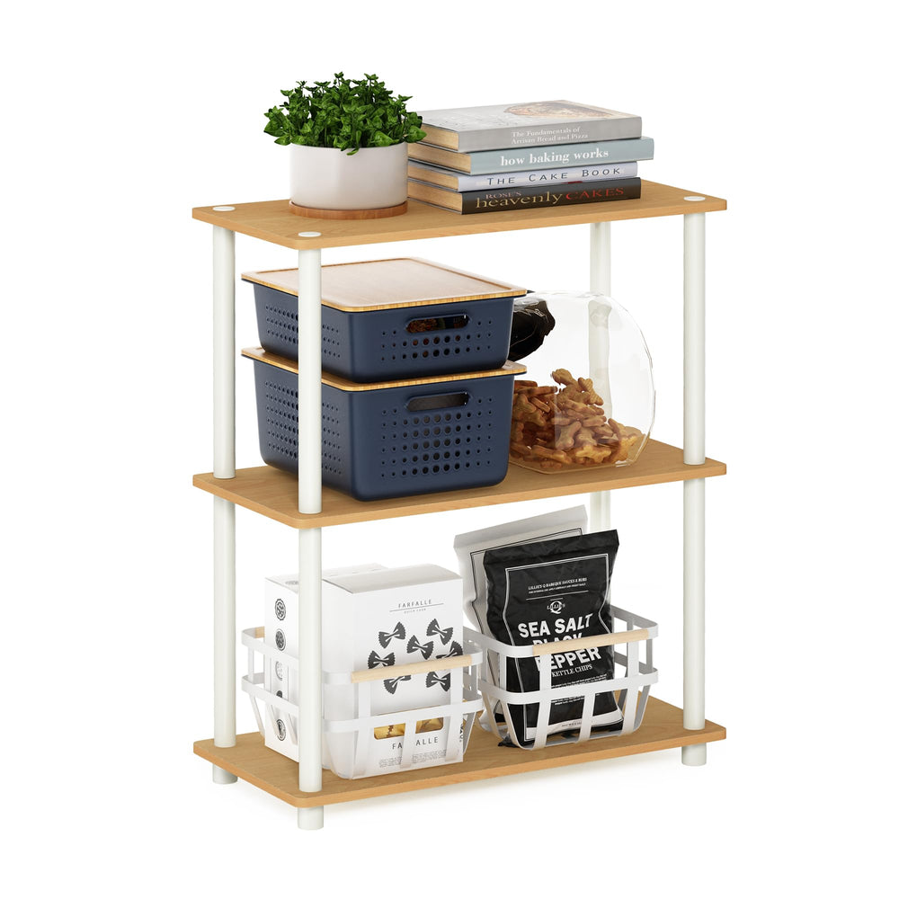 Furinno étagère face complète montrant rangement compact et gain de place