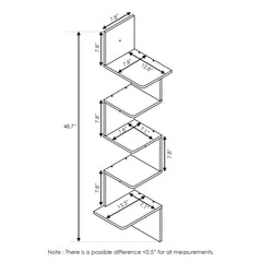 Furinno Rossi etagere d'angle installée optimisant coin salon