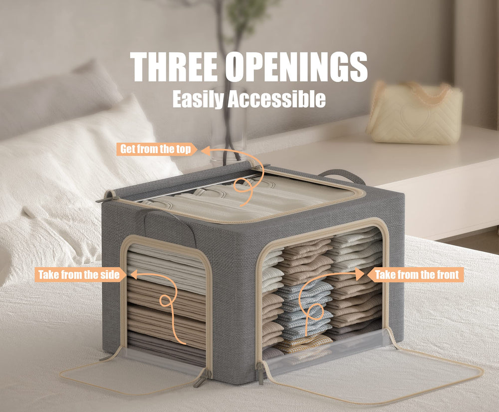 Furnhome boîte rangée dans un placard montrant organisation efficace