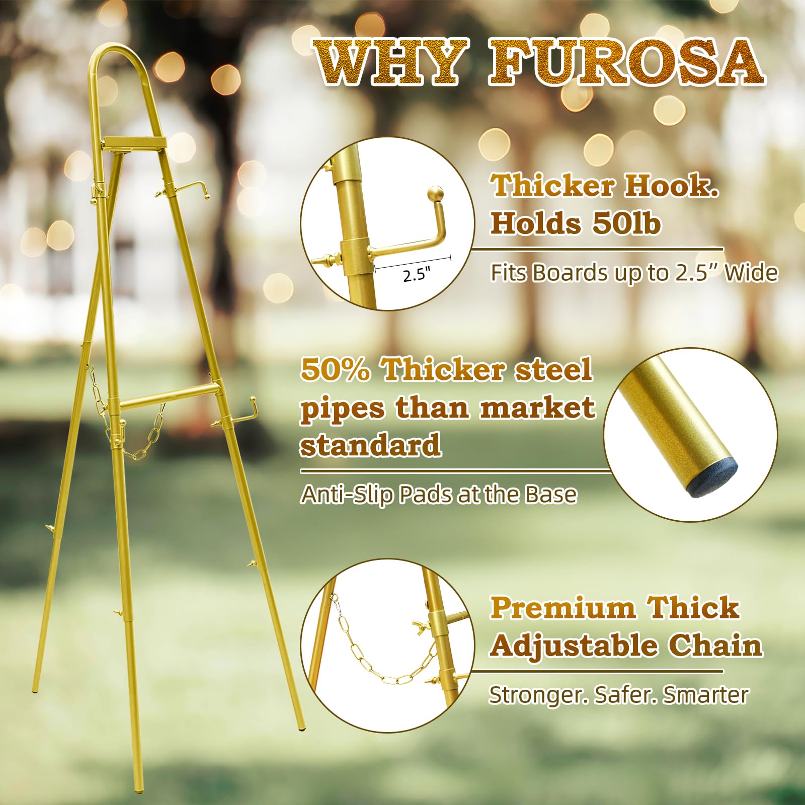 furosa chevalet en usage mariage valorisant panneau d'accueil