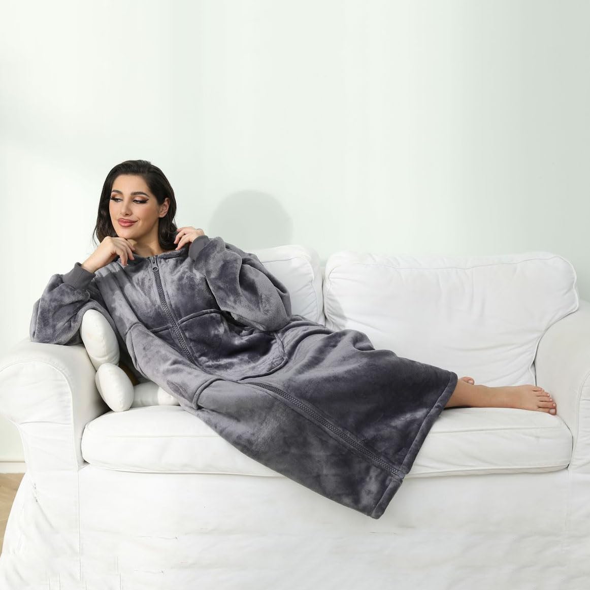 FUSSEDA comparaison taille sur adulte montrant coupe oversize universelle