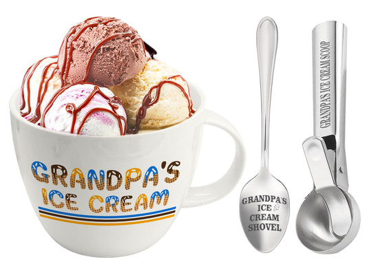 FUTBU bol à glace face montrant le motif cornet et texte cadeau
