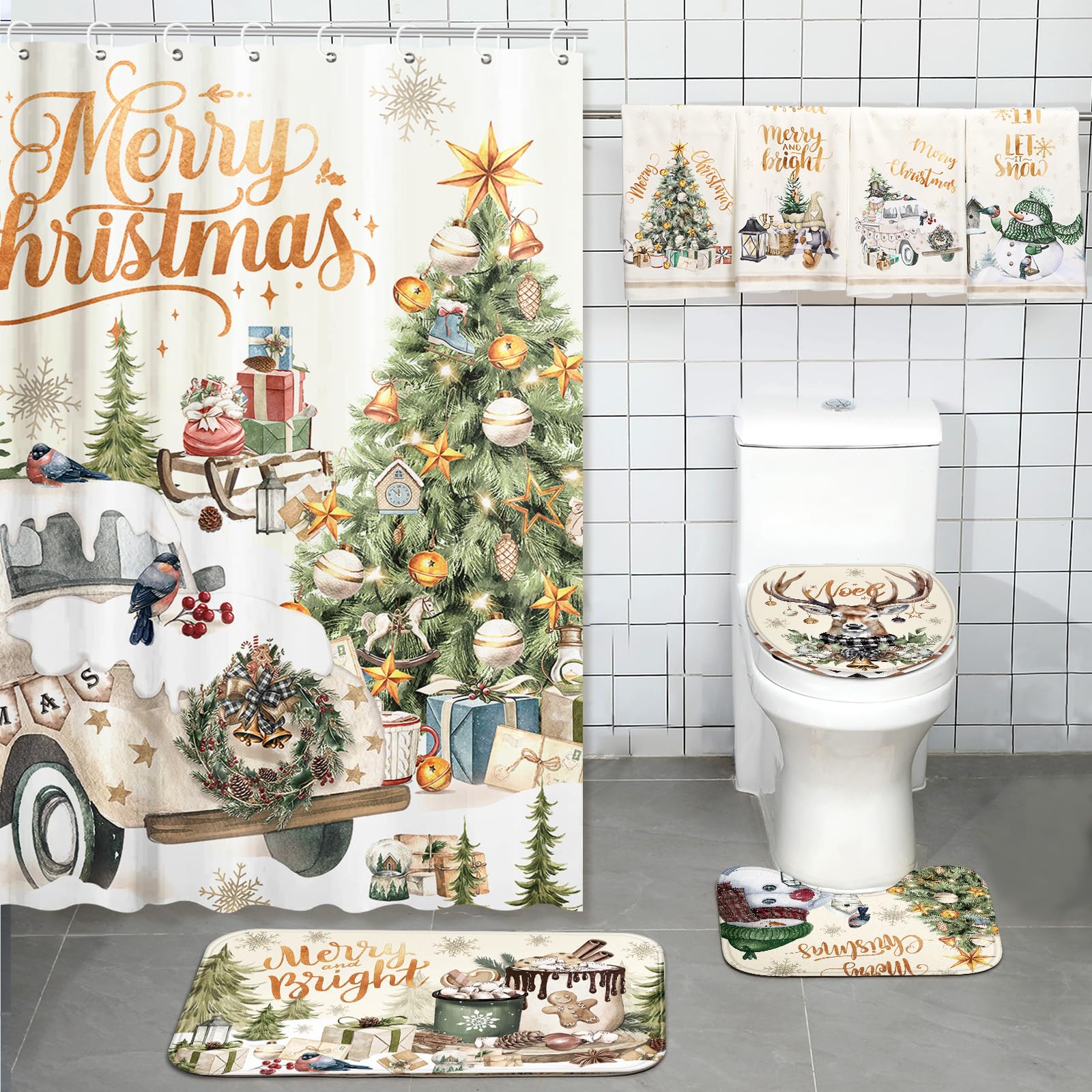 FuWeave ensemble en situation salle de bain ambiance festive coordonnée