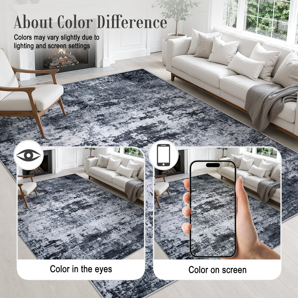 FXRHLP tapis 6x9 installé sous canapé illustrant intégration décorative