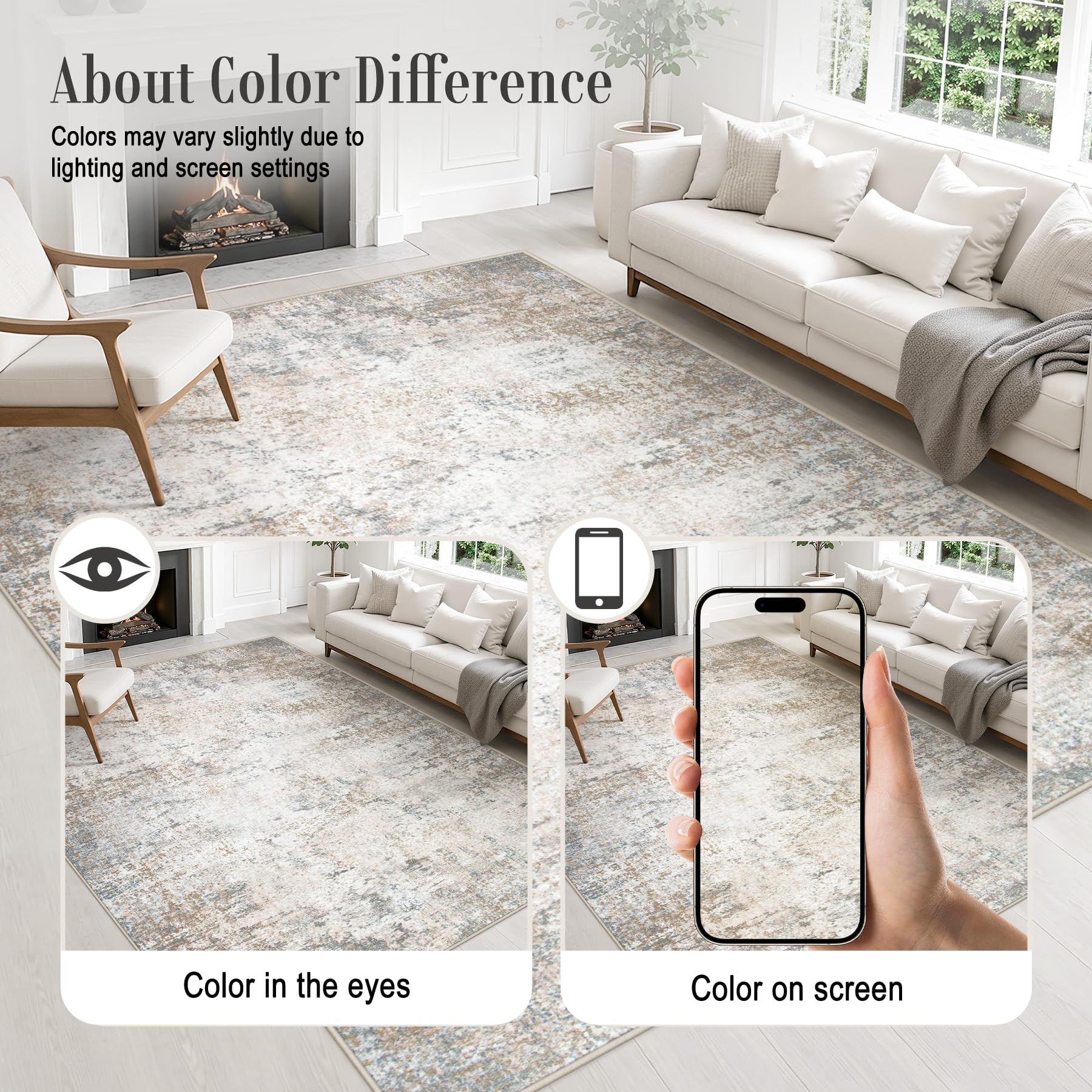 FXRHLP tapis posé dans un salon moderne ajoutant confort et style pratique
