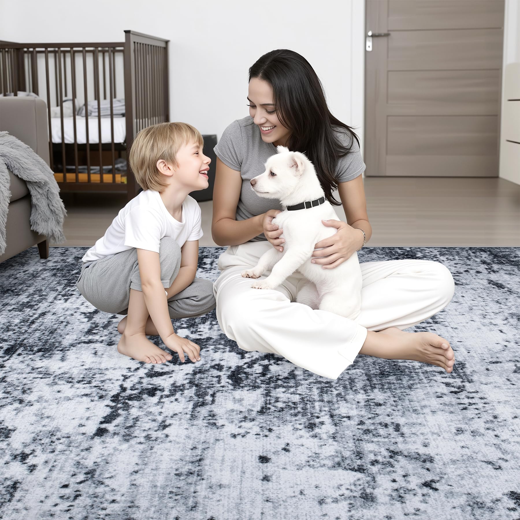 FXRHLP tapis dans chambre stylée, apporte confort et esthétique