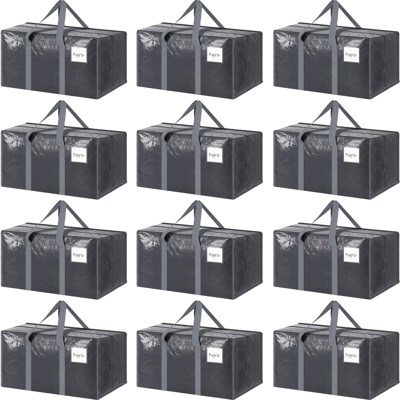 fygrip vue avant du sac gris montrant capacité et fermeture, protection fiable