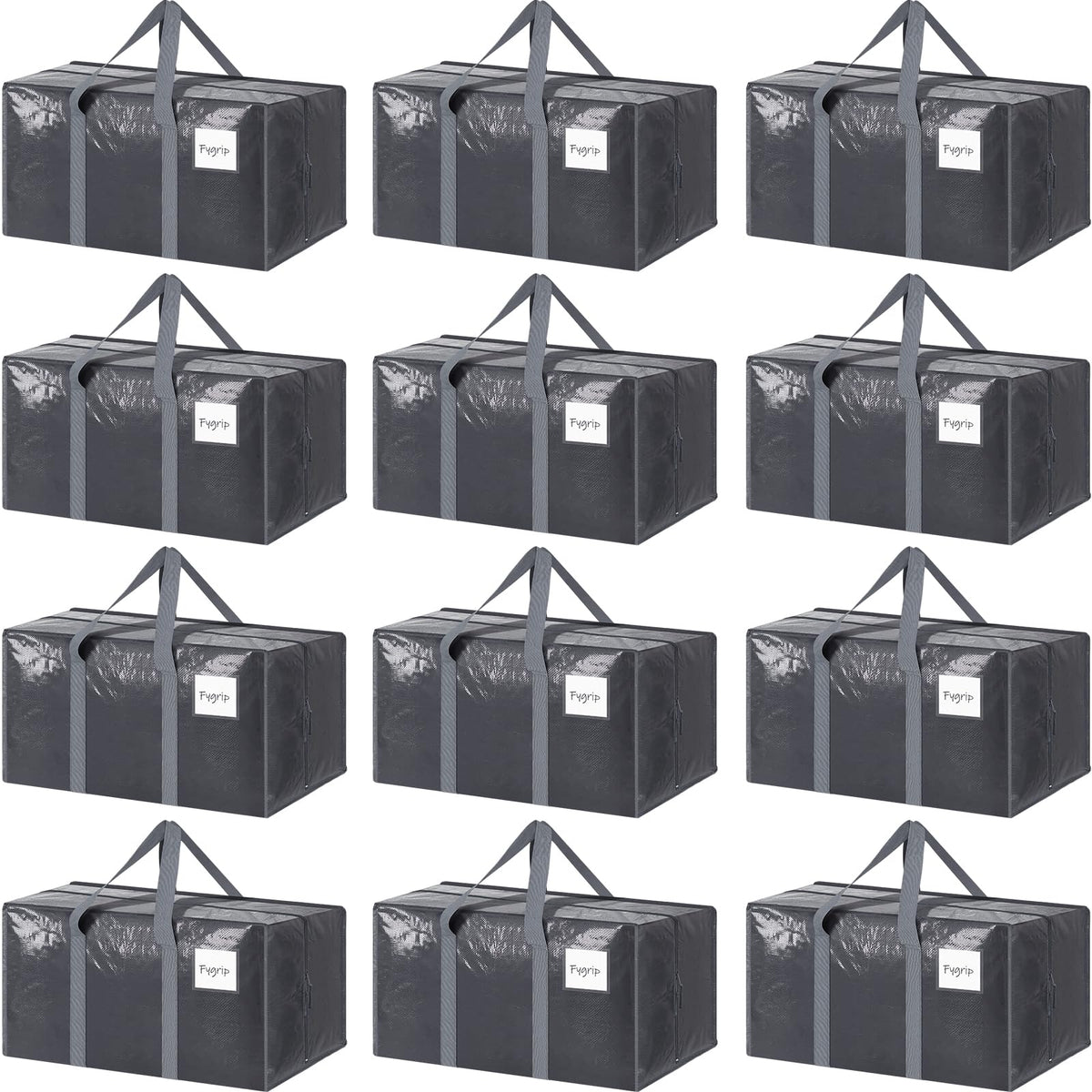 fygrip vue avant du sac gris montrant capacité et fermeture, protection fiable