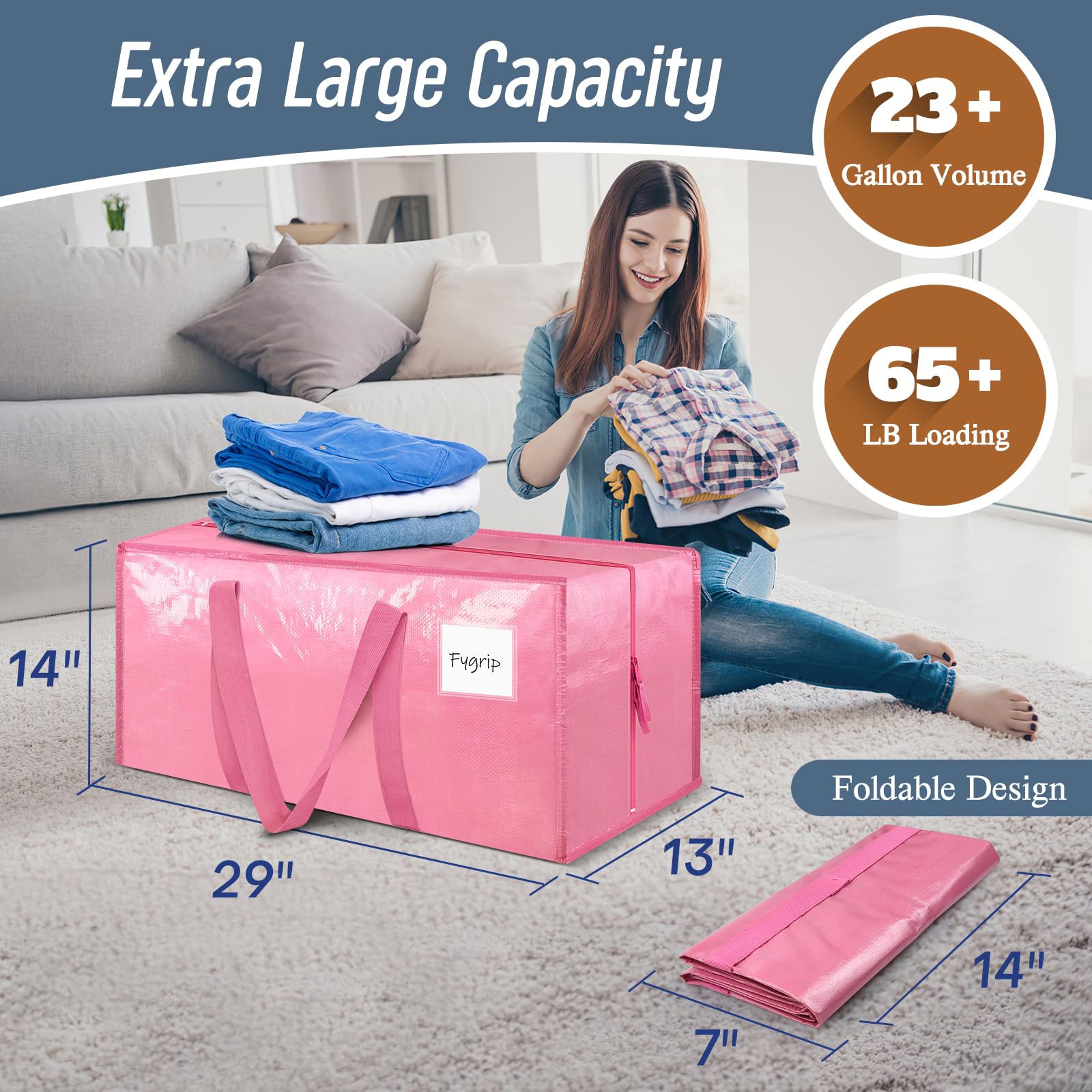 FYGRIP fermeture éclair large ouverte facilitant insertion et sortie