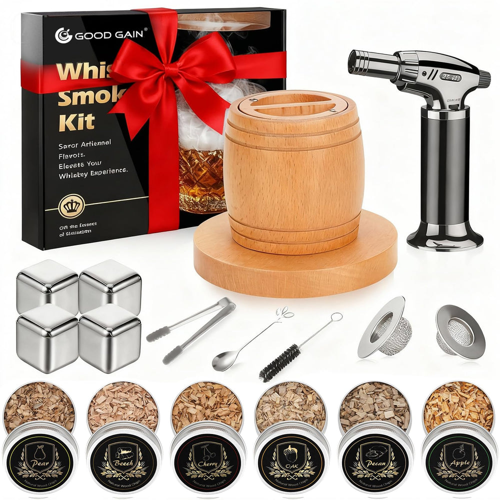 G GOOD GAIN coffret face montrant kit complet pour cocktails fumés