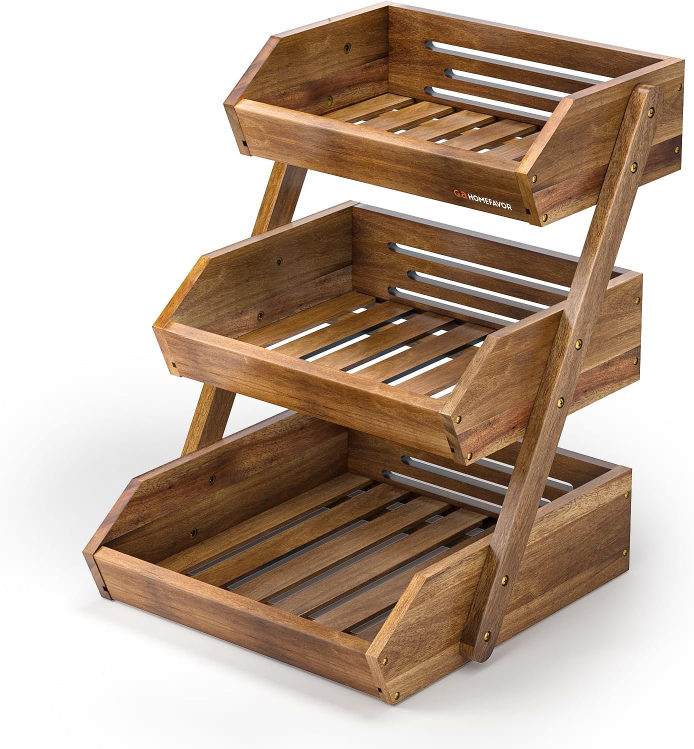G.a HOMEFAVOR vue de face du panier sur plan de travail pour organiser fruits