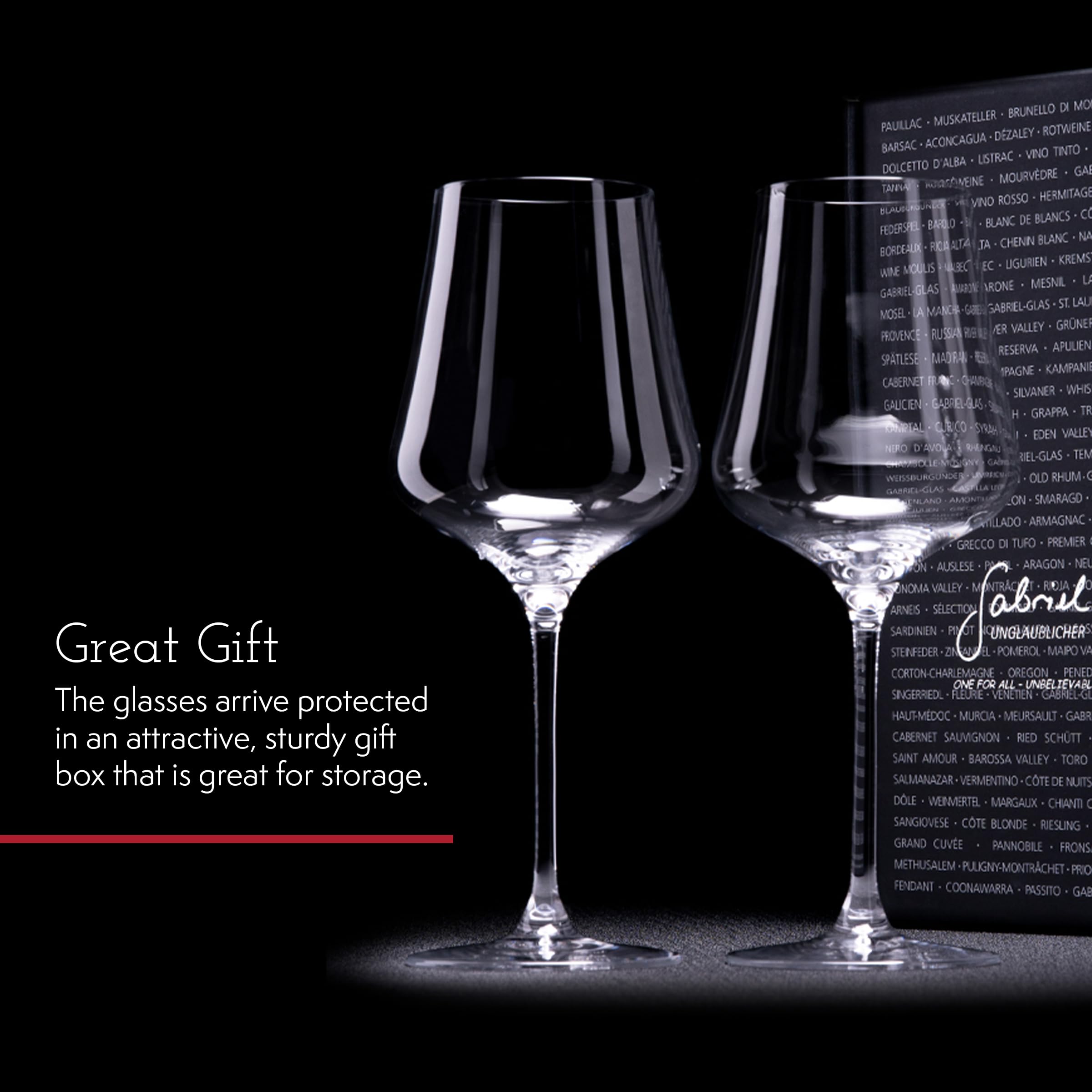 Gabriel-Glas comparaison taille avec bouteille montrant capacité 16 oz