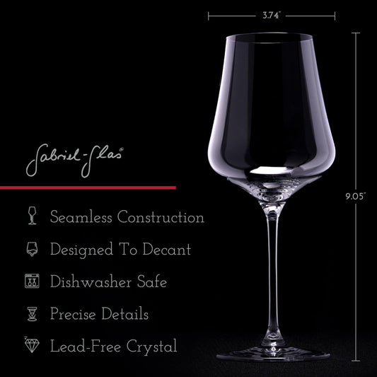 Gabriel‑Glas gros plan bord du verre, cristal net pour meilleur contact