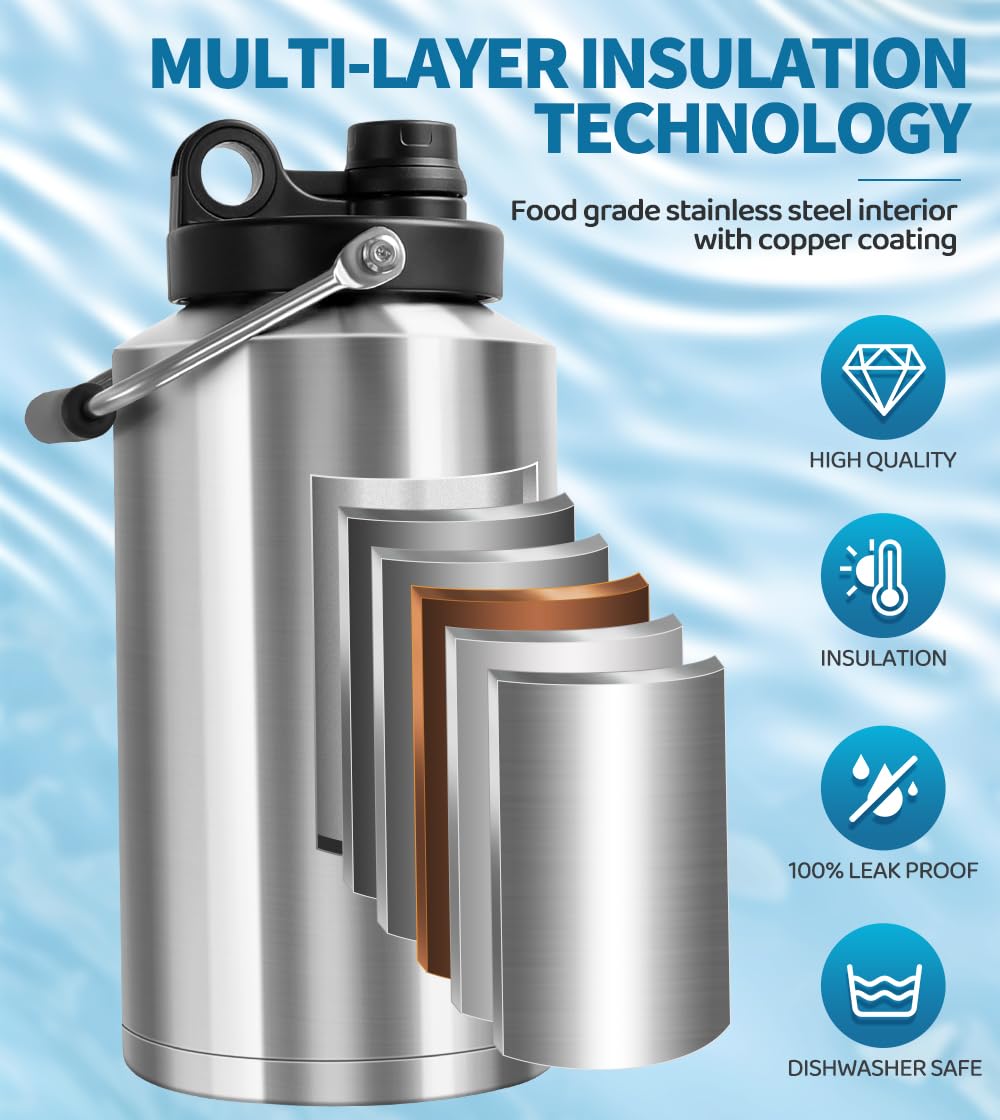GAGANIU large ouverture acceptant glaçons pour un remplissage rapide